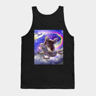 Space Sloth Riding Bearded Dragon Lizard Tank Top